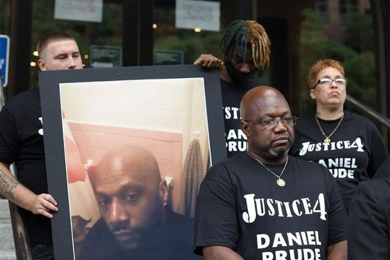 Daniel Prude's brother, Joe Prude, stands outside City Hall on Wednesday, Sept. 2, 2020, during an announcement of plans to sue the city over Prude's death.